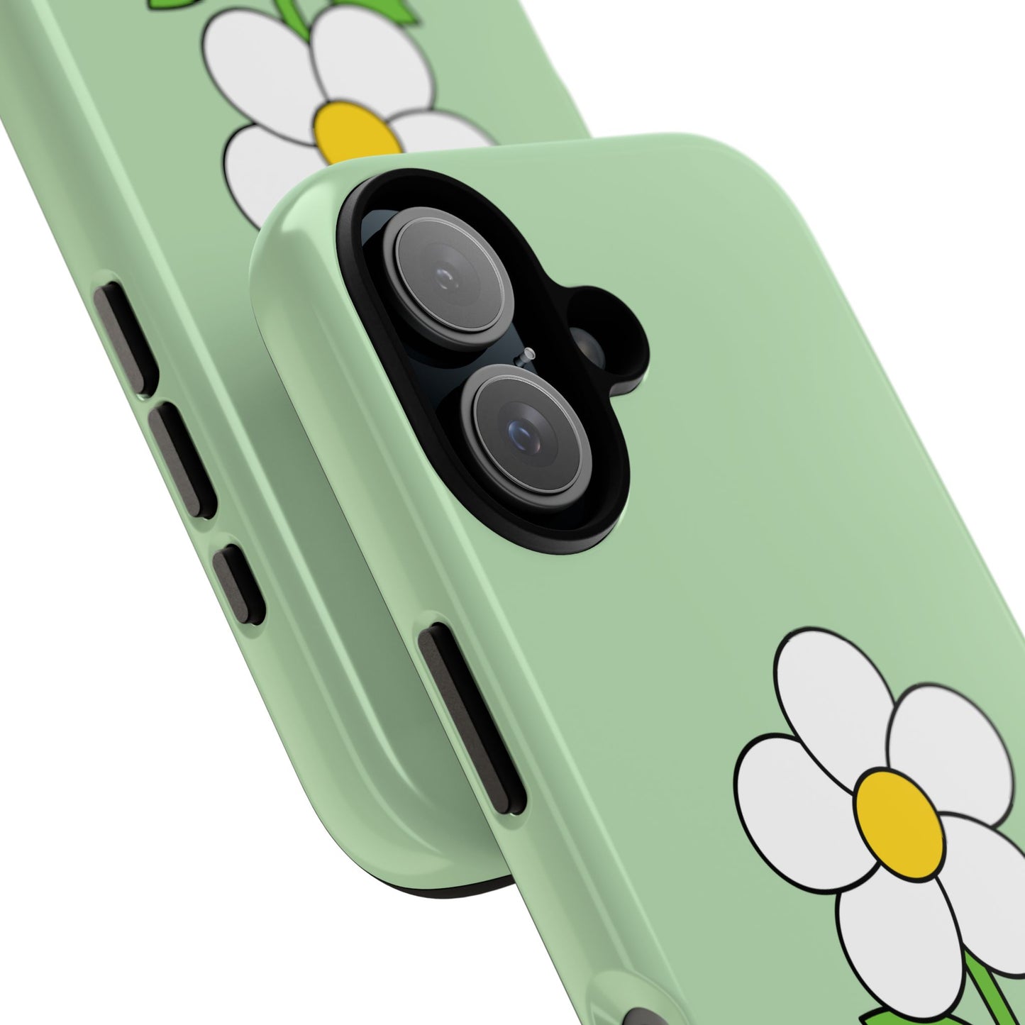 Floral Phone Case - Tough Cases for Nature Lovers, Cute Green Flower Design, iPhone Cover, Gift for Her, Spring Accessories