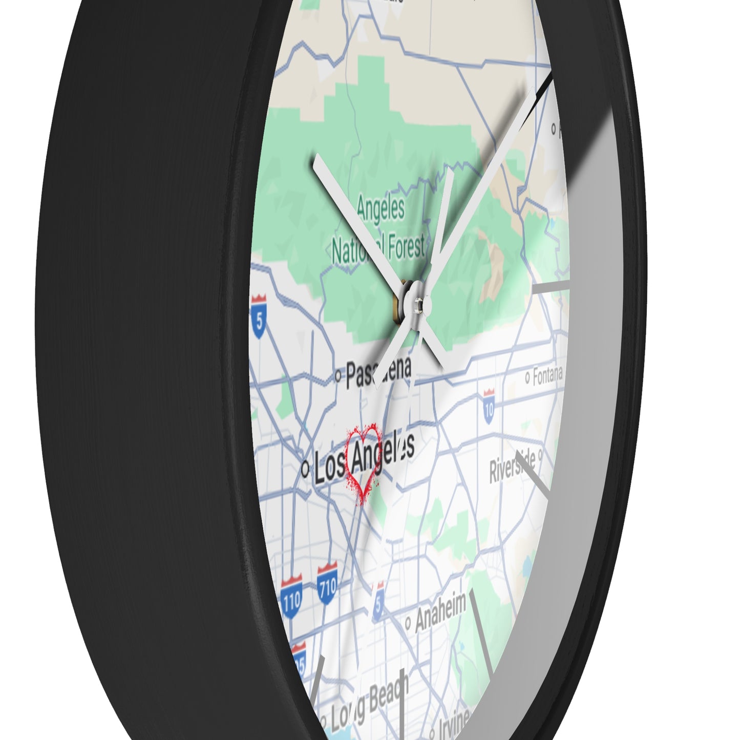 Los Angeles Wall Clock, Unique Home Decor, Custom City Map Clock, Modern Timepiece, Gift for Map Lovers