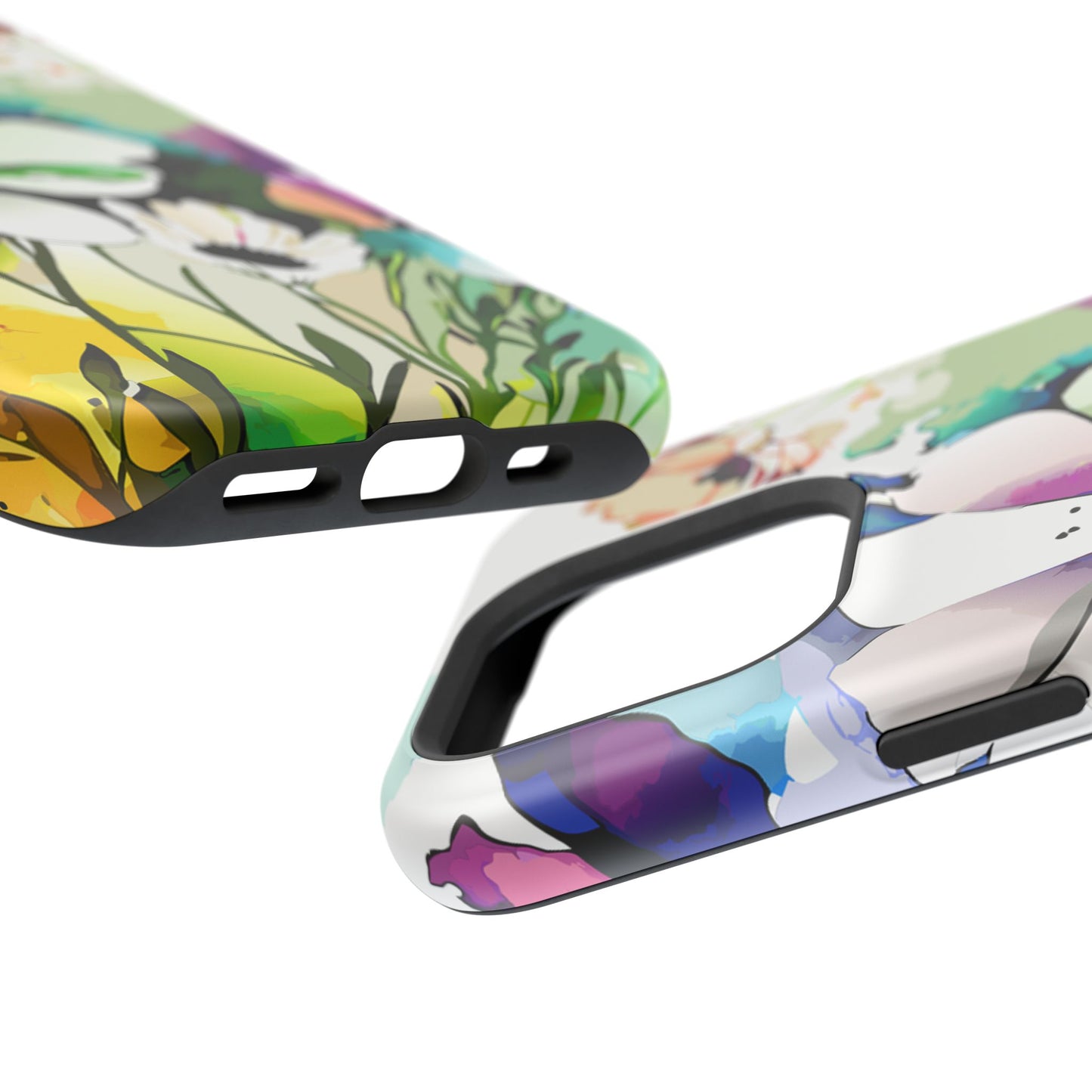 Floral Watercolor Magnetic Phone Case — Impact‑Resistant Protective Cover