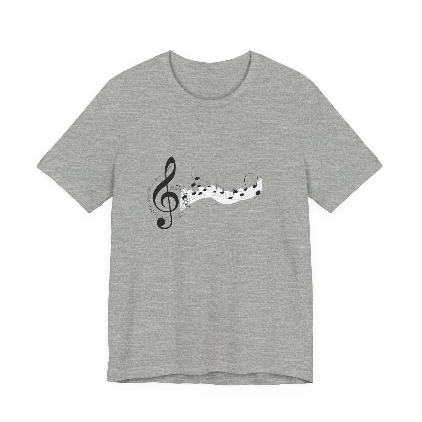 Musical Notes Short Sleeve Tee for Music Lovers