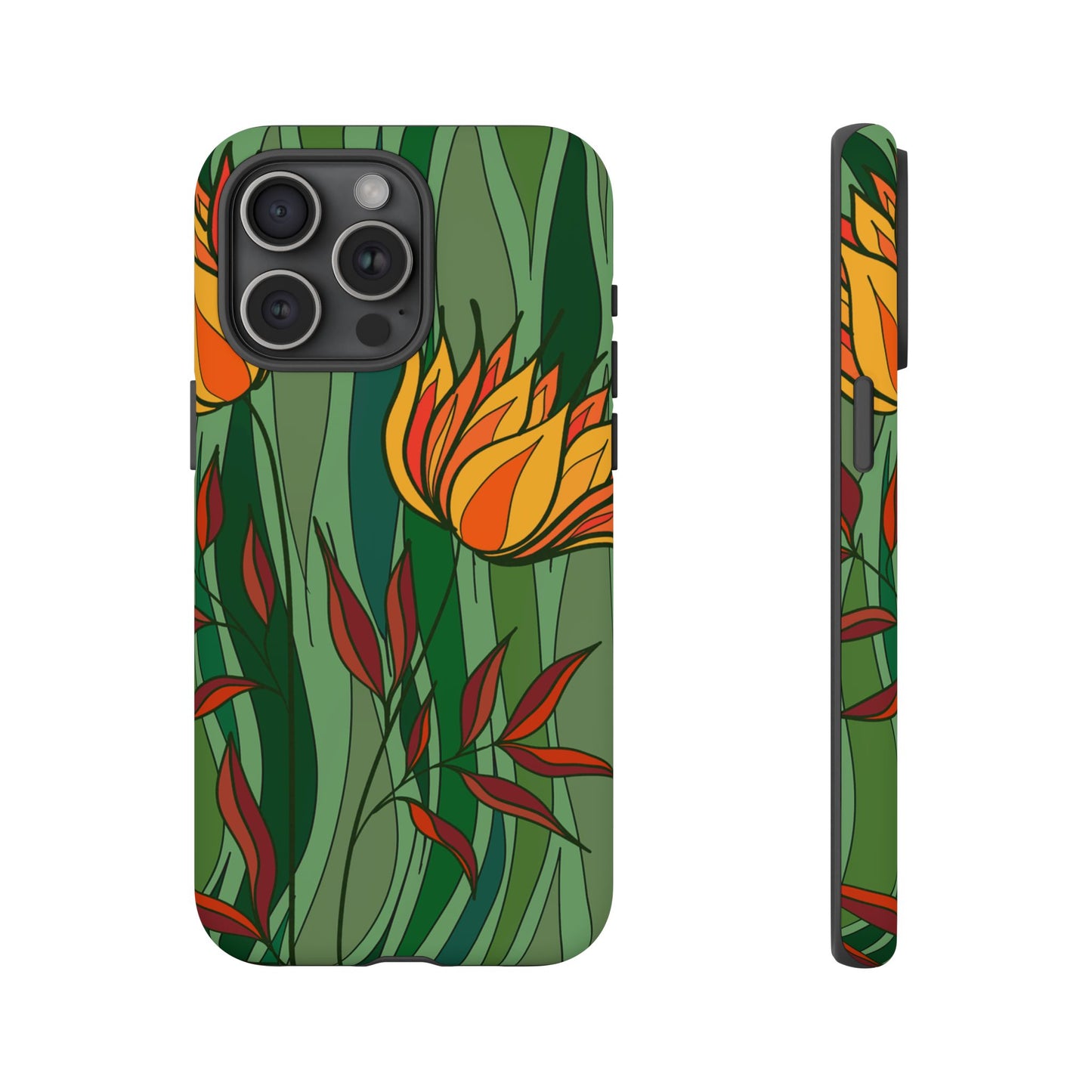 Vibrant Floral Phone Case, Nature-Inspired Tough Case, Eco-Friendly Cover, Unique Gift for Nature Lovers, Spring Decor