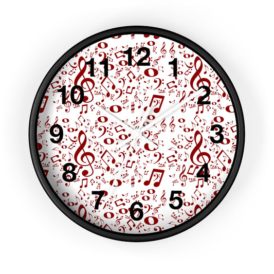 Musical Notes Wall Clock, Unique Gift for Musicians, Home Decor, Music Lover's Gift, Birthday, Housewarming, Office Decoration