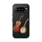 Musical Instrument Phone Case - Violin & Banjo Design, Music Lover Gift, Unique Phone Cover, Holiday Gift, Durable Tough Cases