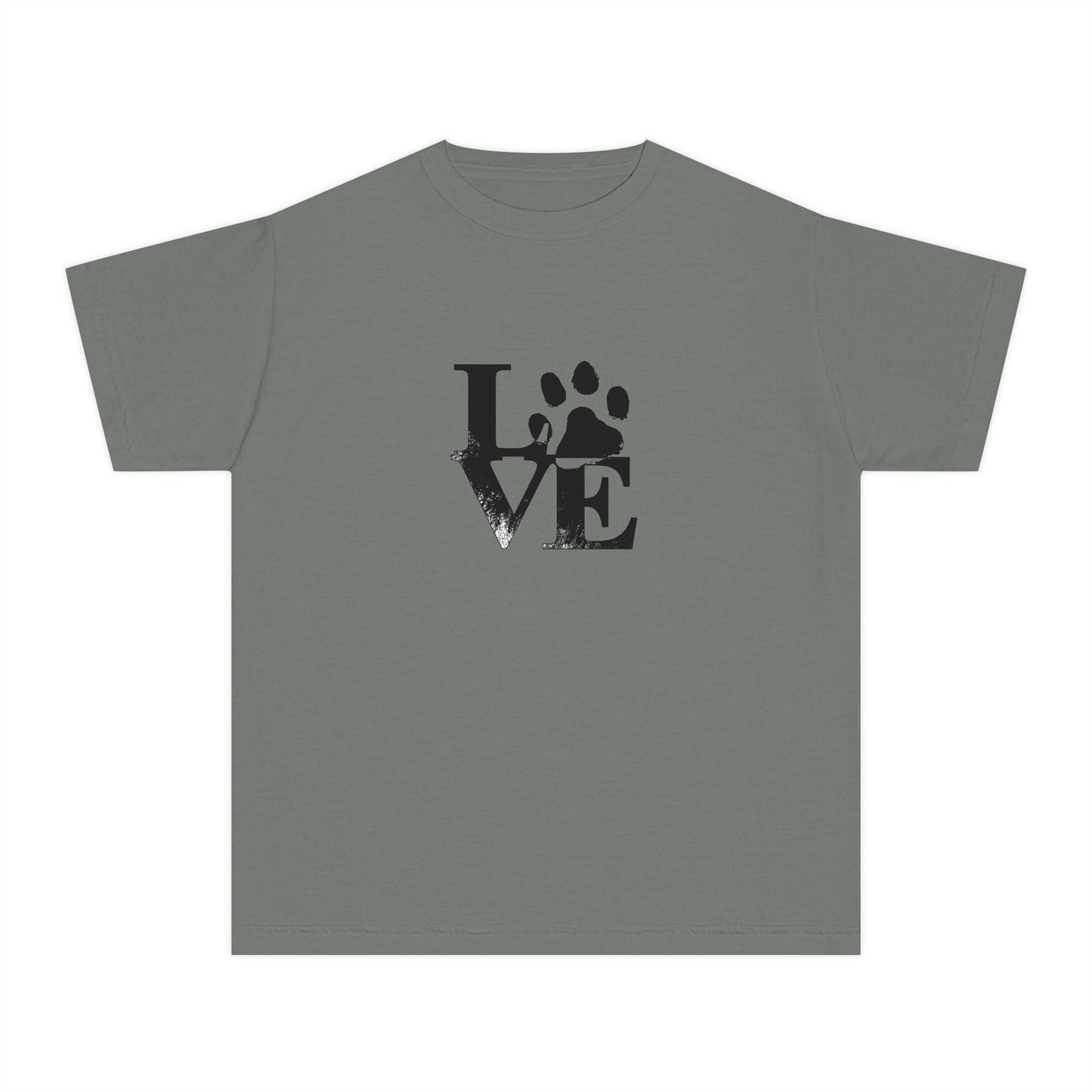 Youth Love Paw Tee - Perfect for Pet Lovers, Gifts for Kids, Animal Lovers, Birthday or Holiday Gift, Cute Casual Wear