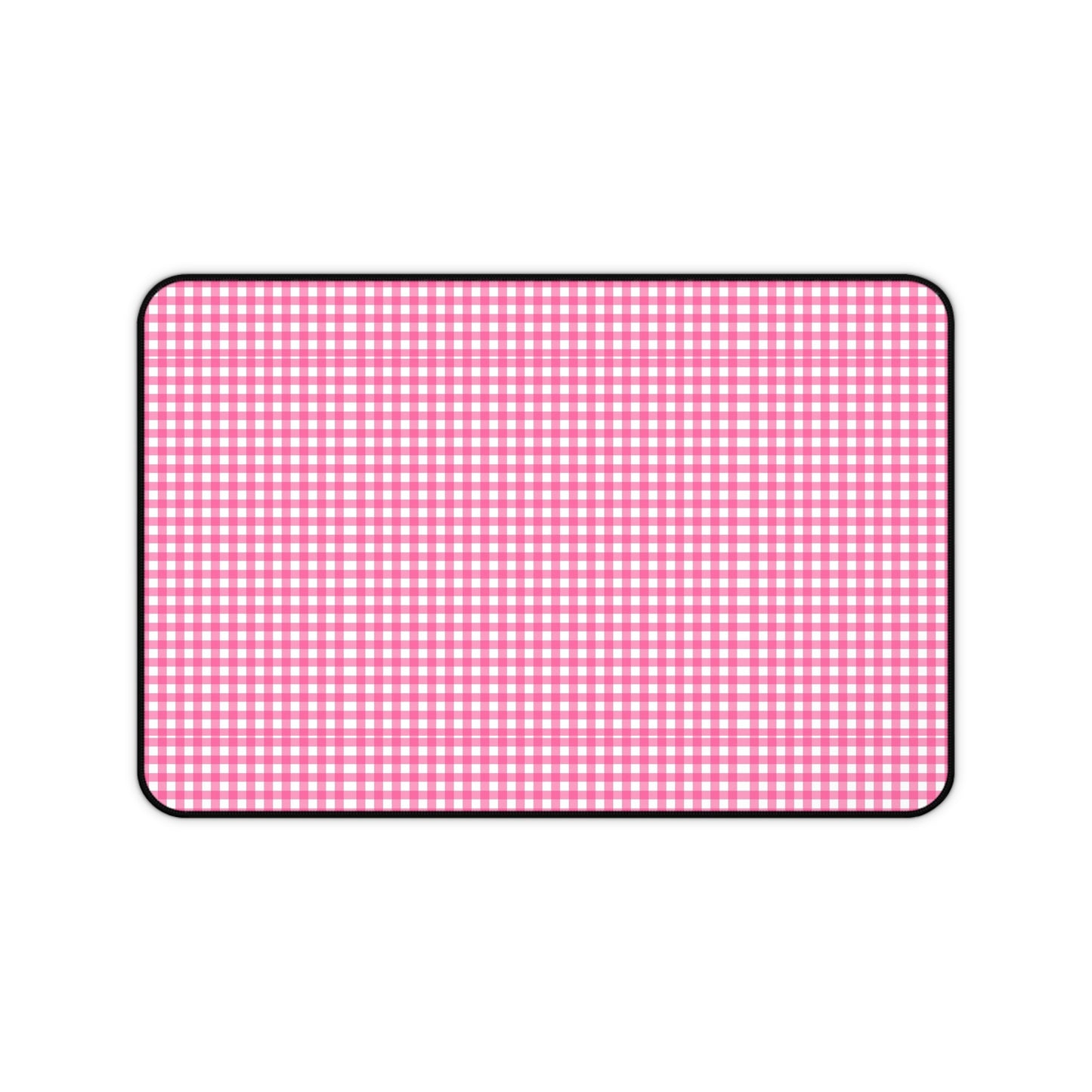 Pink Gingham Desk Mat - Cozy Office Decor, Workspace Accessory, Gift for Coworkers, Farmhouse Style, Table Cover