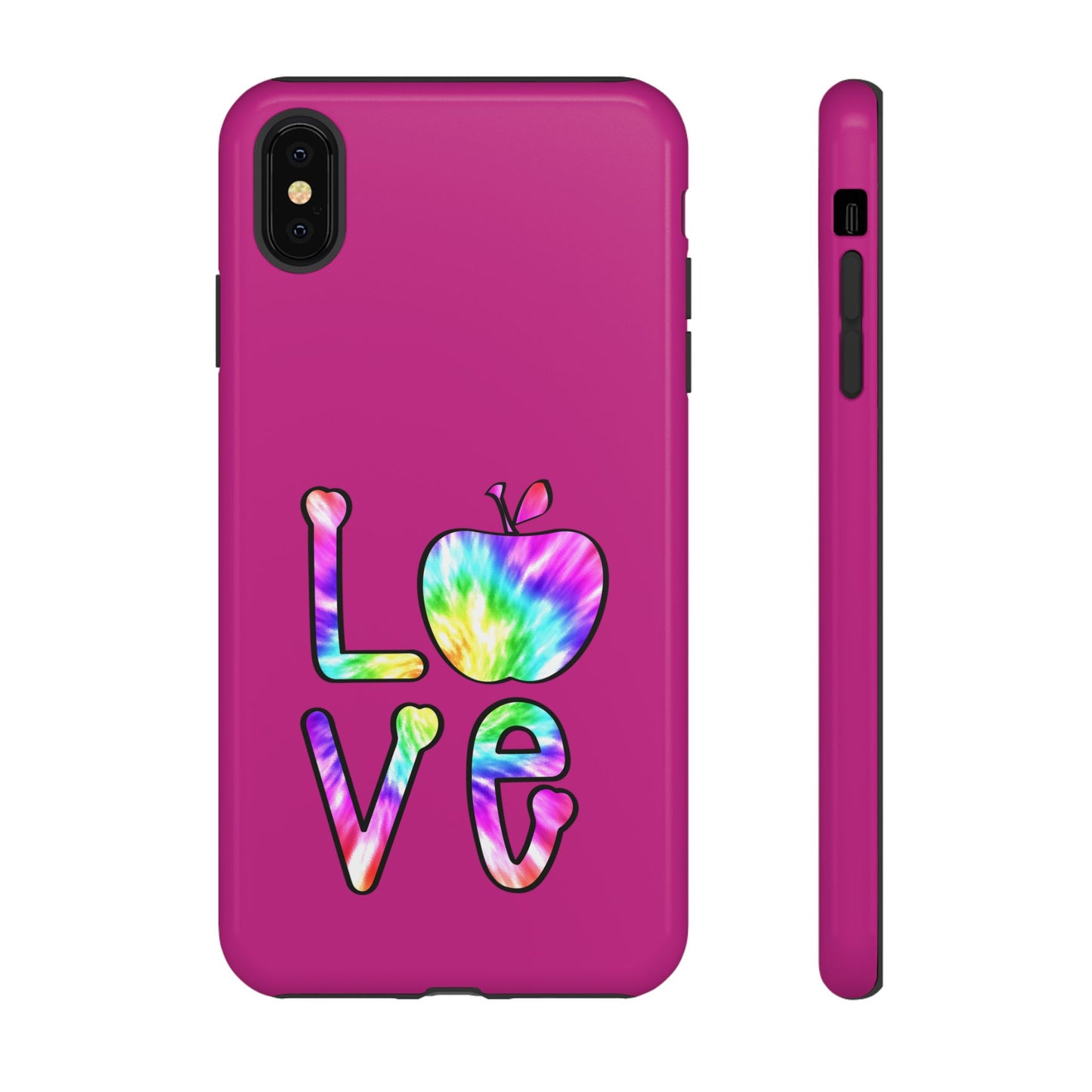 Colorful Love Phone Case, Tough Cases for iPhone, Cute Phone Accessory, Gift for Her, Summer Vibe Phone Cover
