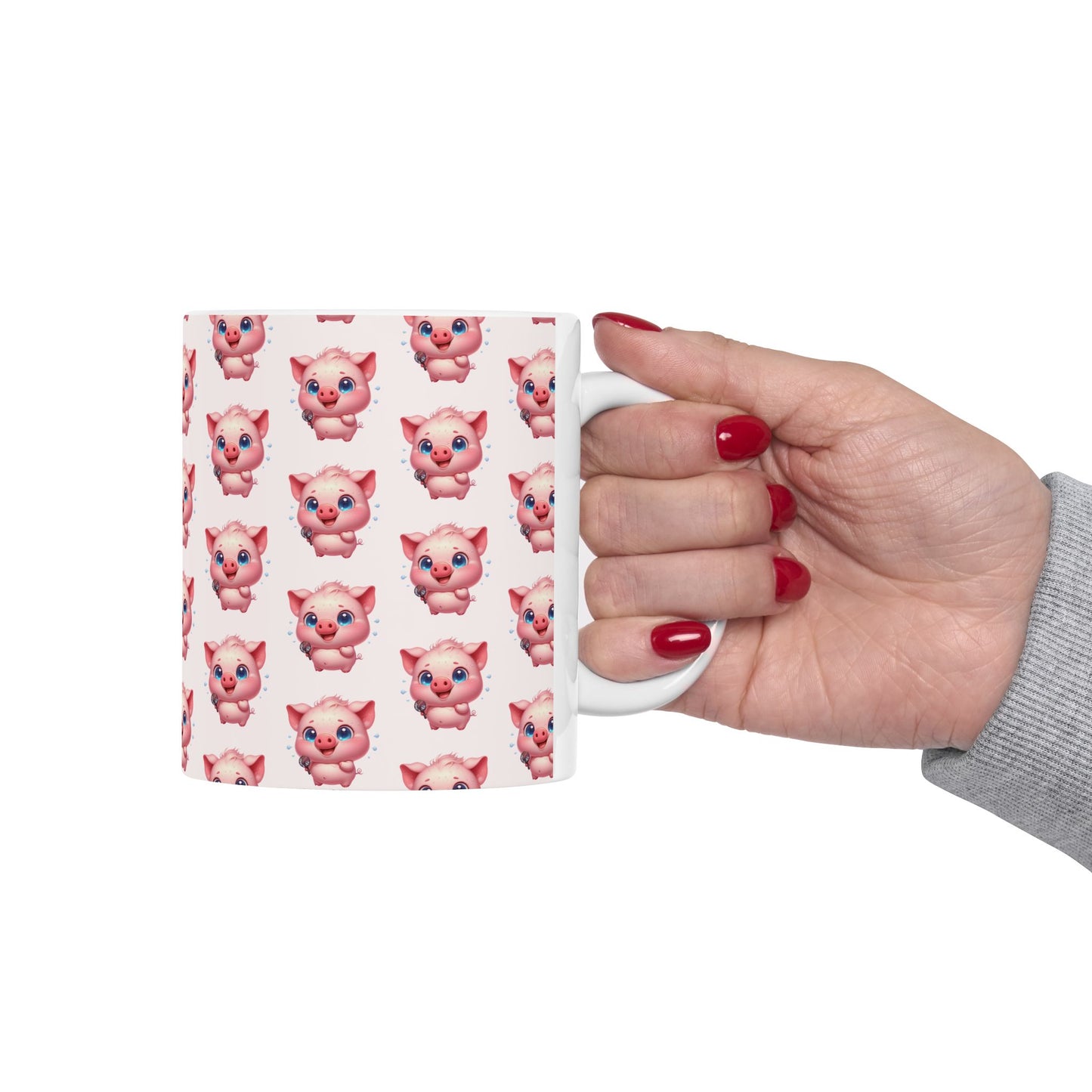 Adorable Piggy Ceramic Mug | Cute Animal Coffee Cup for Gifts, Home, Kitchen Decor, Birthdays, Animal Lovers
