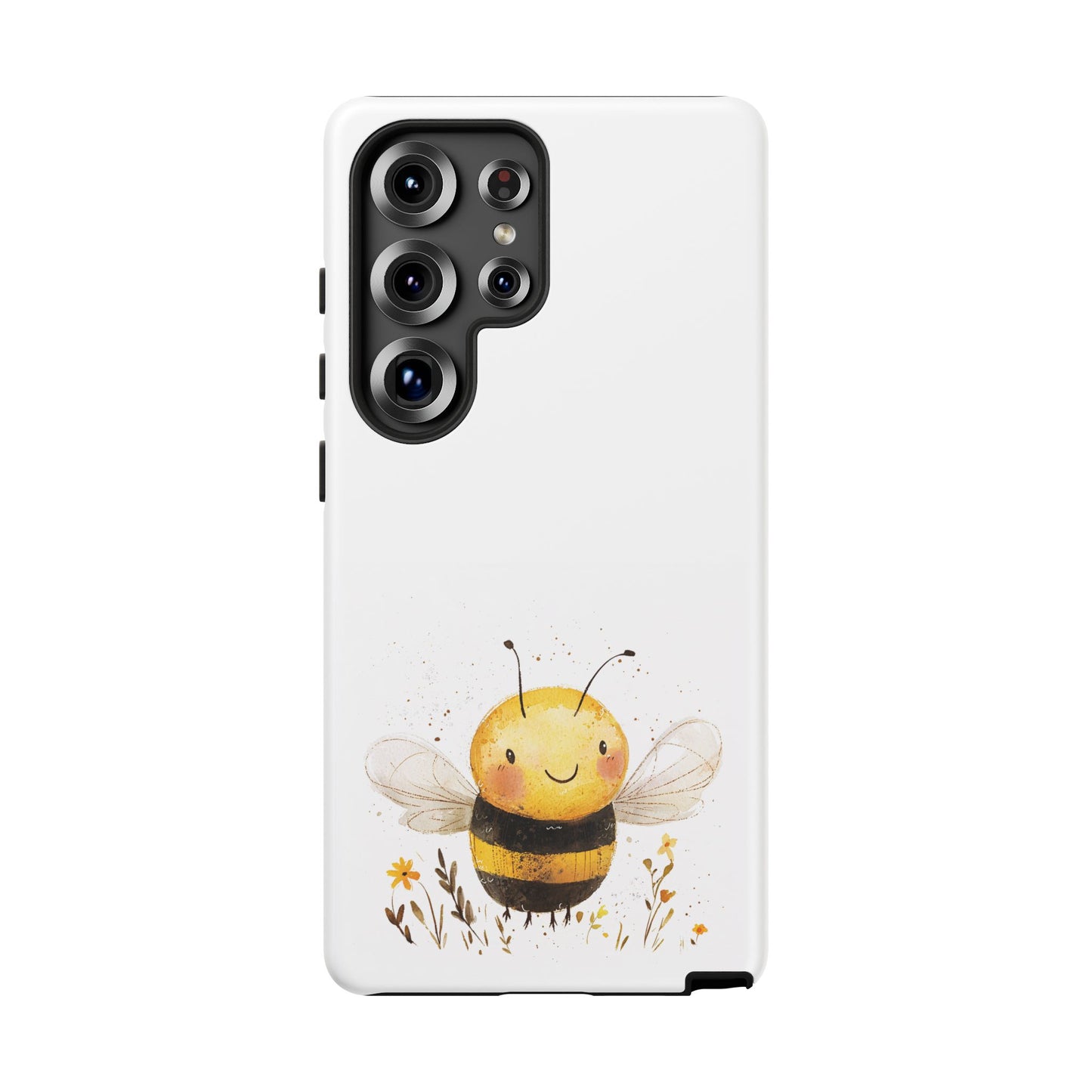Bee Phone Case, Cute Bee Design, Tough Phone Cover, Gift for Nature Lovers, Floral Bee Mobile Case, Bee-themed Accessory