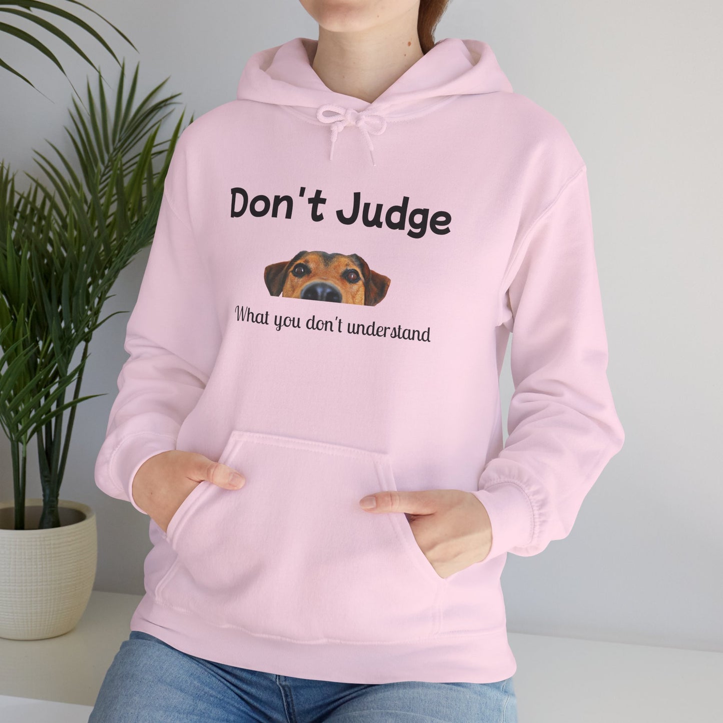 Don't Judge Hoodie - Funny Dog Sweatshirt for Dog Lovers, Perfect Gift for Pet Owners, Cozy Casual Wear, Great for All Occasions