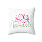 Namaste-Inspired Spun Polyester Square Pillow | Meditation Decor, Yoga Gift, Relaxation Cushion, Home Serenity, Mindfulness Accent