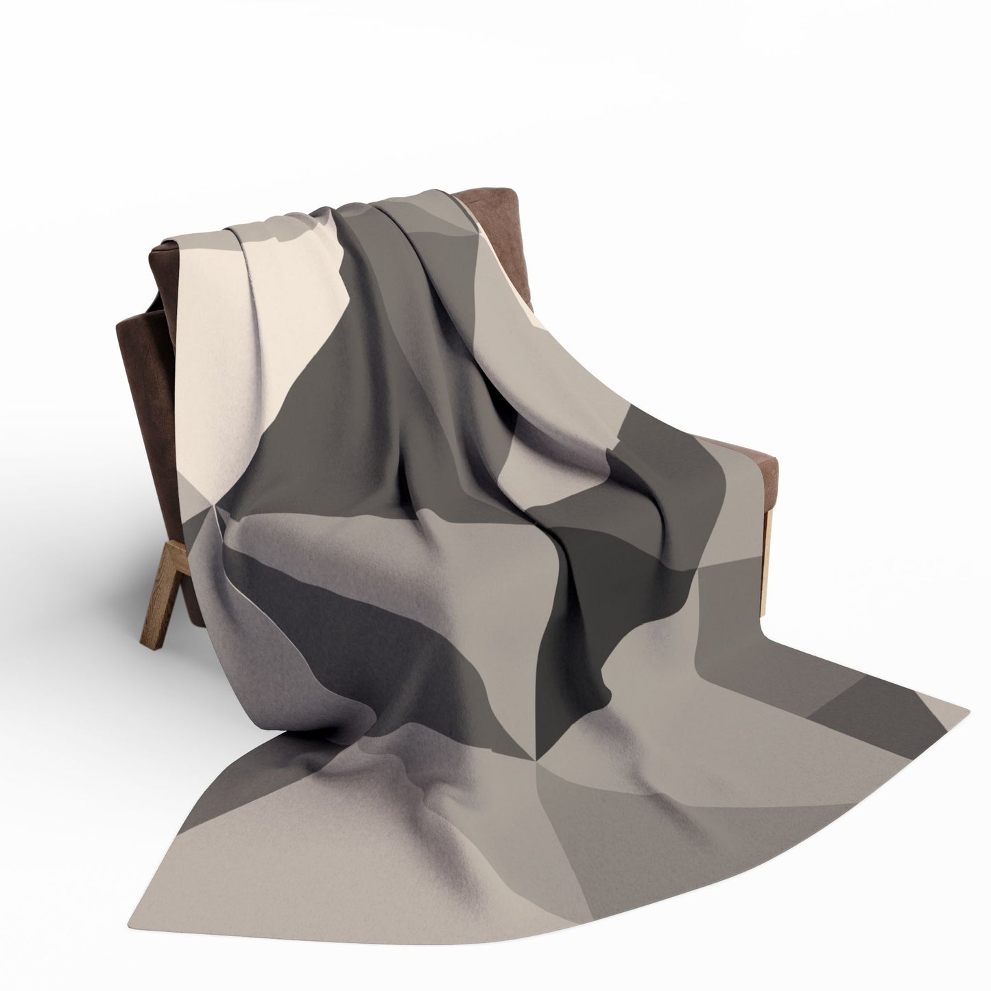 Modern Geometric Arctic Fleece Blanket, Cozy Throw Blanket, Home Decor, Gifts for Her, Minimalist Blanket, Warm Sofa Accessory