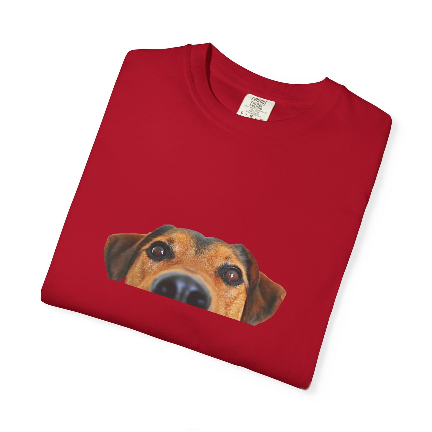 Cute Dog Face Unisex Garment-Dyed T-shirt, Pet Lover Tee, Animal Community Shirt, Birthday Gift, Casual Wear, Dog Lover's Merch