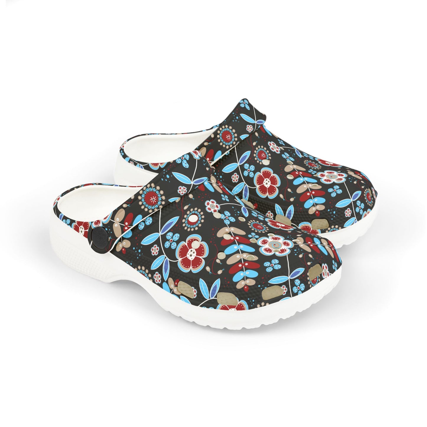 Kid's Floral Print Clogs, Comfortable Summer Slip-Ons, Garden Play Shoes, Kids Outdoor Footwear, Lightweight Festival Shoes