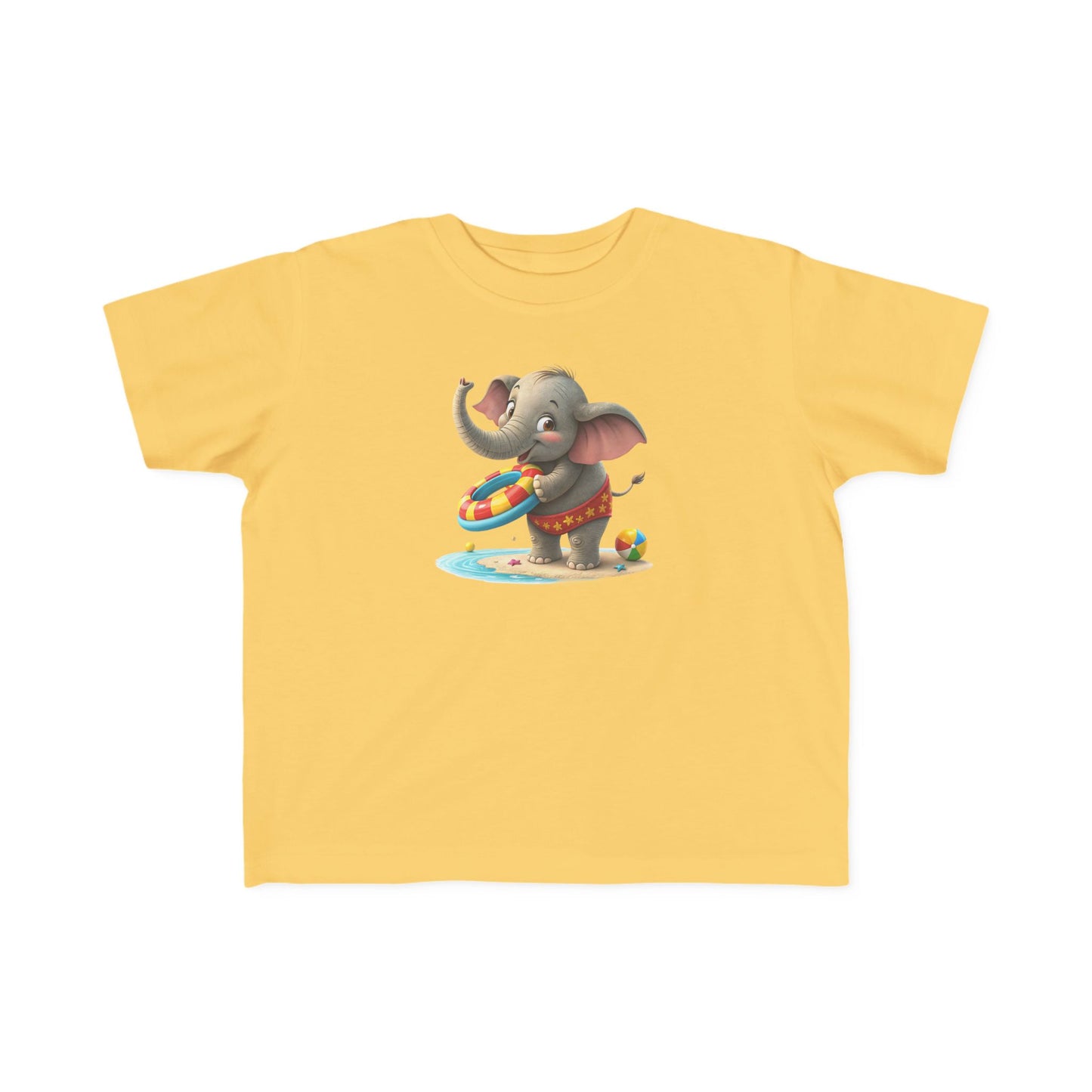Cute Elephant Toddler Tee, Fun Summer Shirt, Kids Beachwear, Adorable Gift for Ages 2-5, Playful Animal Apparel