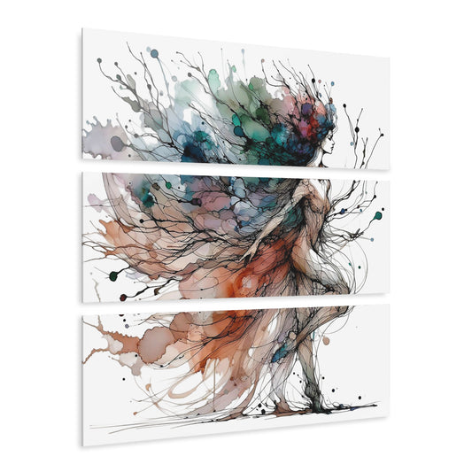 Colorful Abstract Acrylic Print Set, Wall Art Decor, Triptych Artwork, Boho Home Decor, Gift for Art Lovers