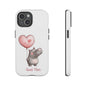 Cute Hippo Phone Case - Good Vibes Design, Animal Lover Gift, Fun Accessory, Birthday Present, Phone Accessories