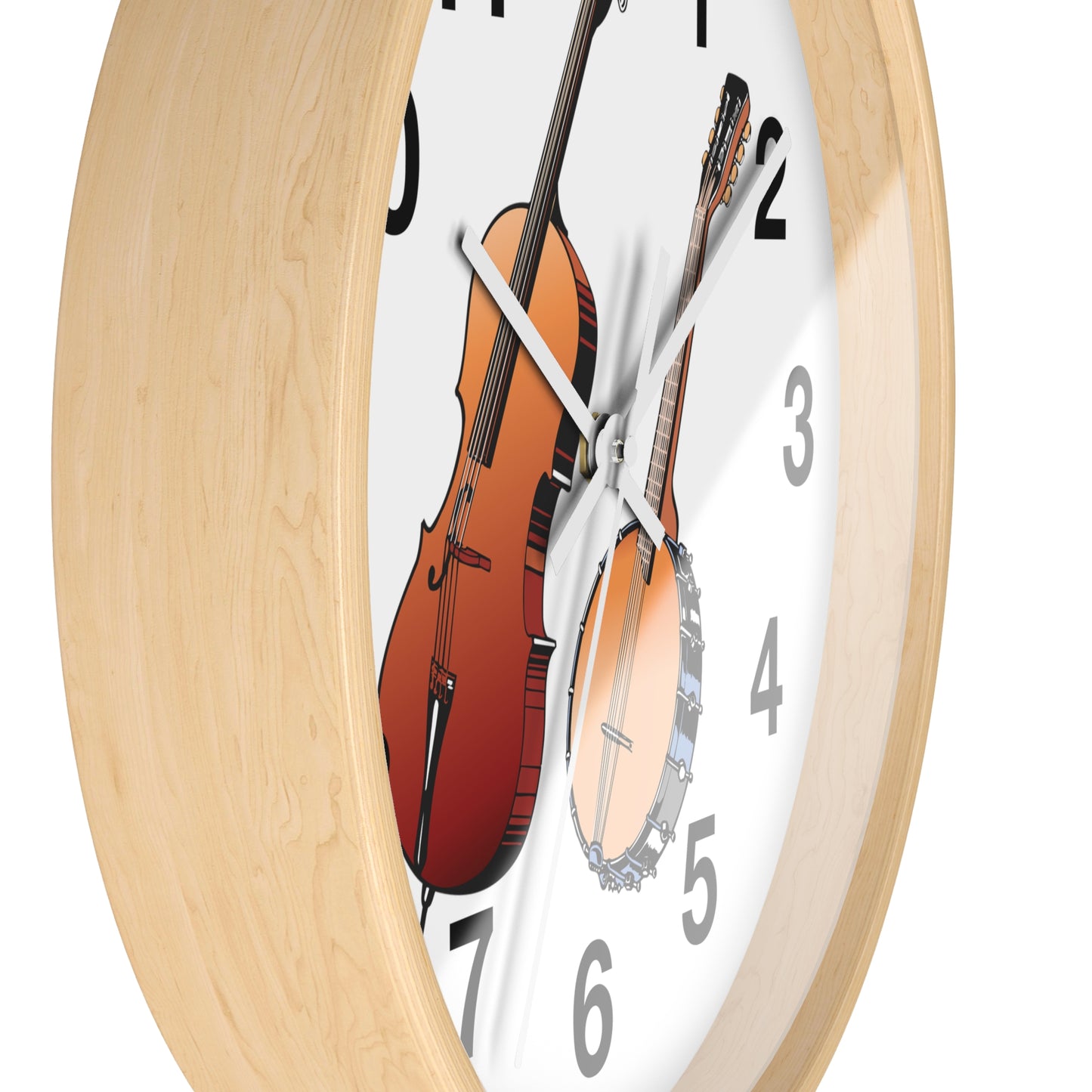 Musical Instruments Wall Clock, Perfect for Musicians, Home Decor, Gift for Music Lovers, Classroom Accents, Vibrant Art