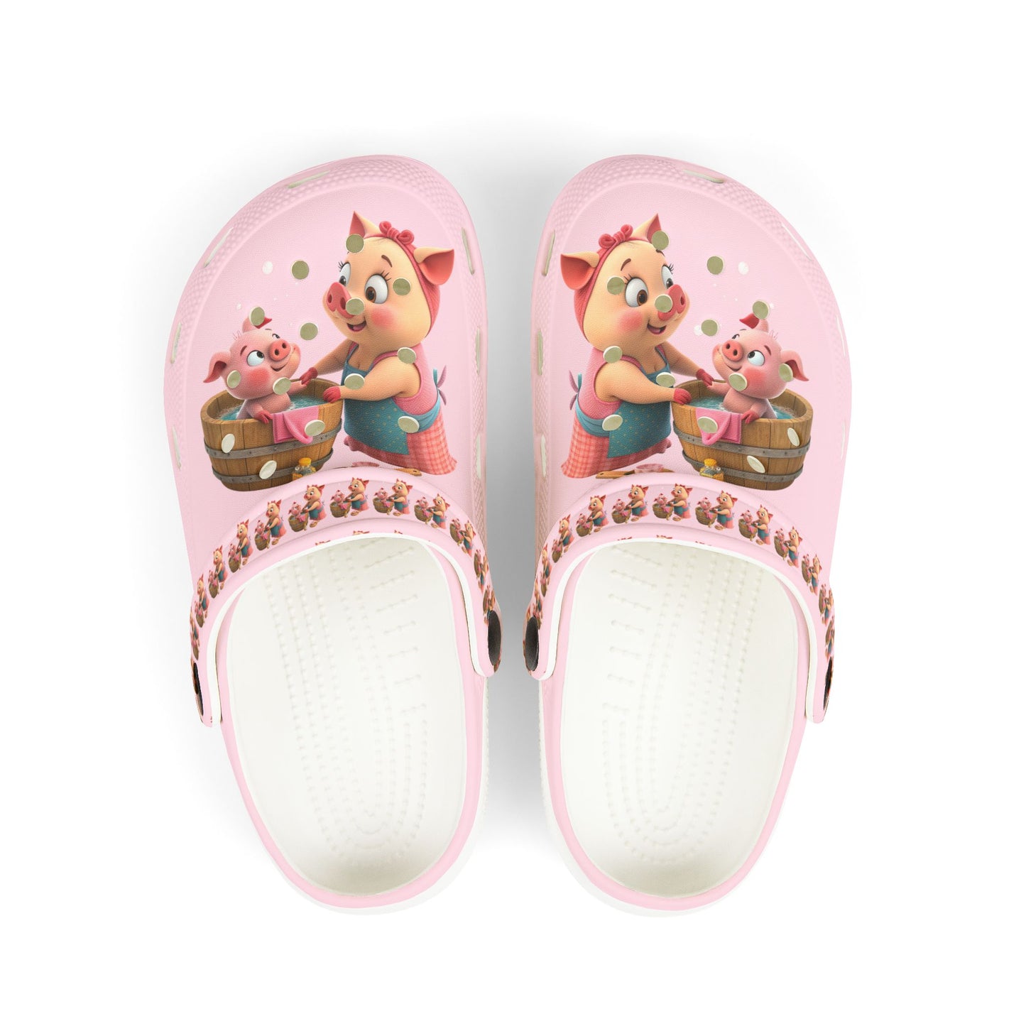 Kids Pink Piglet Clogs — Cute Farm Animal EVA Foam Shoes