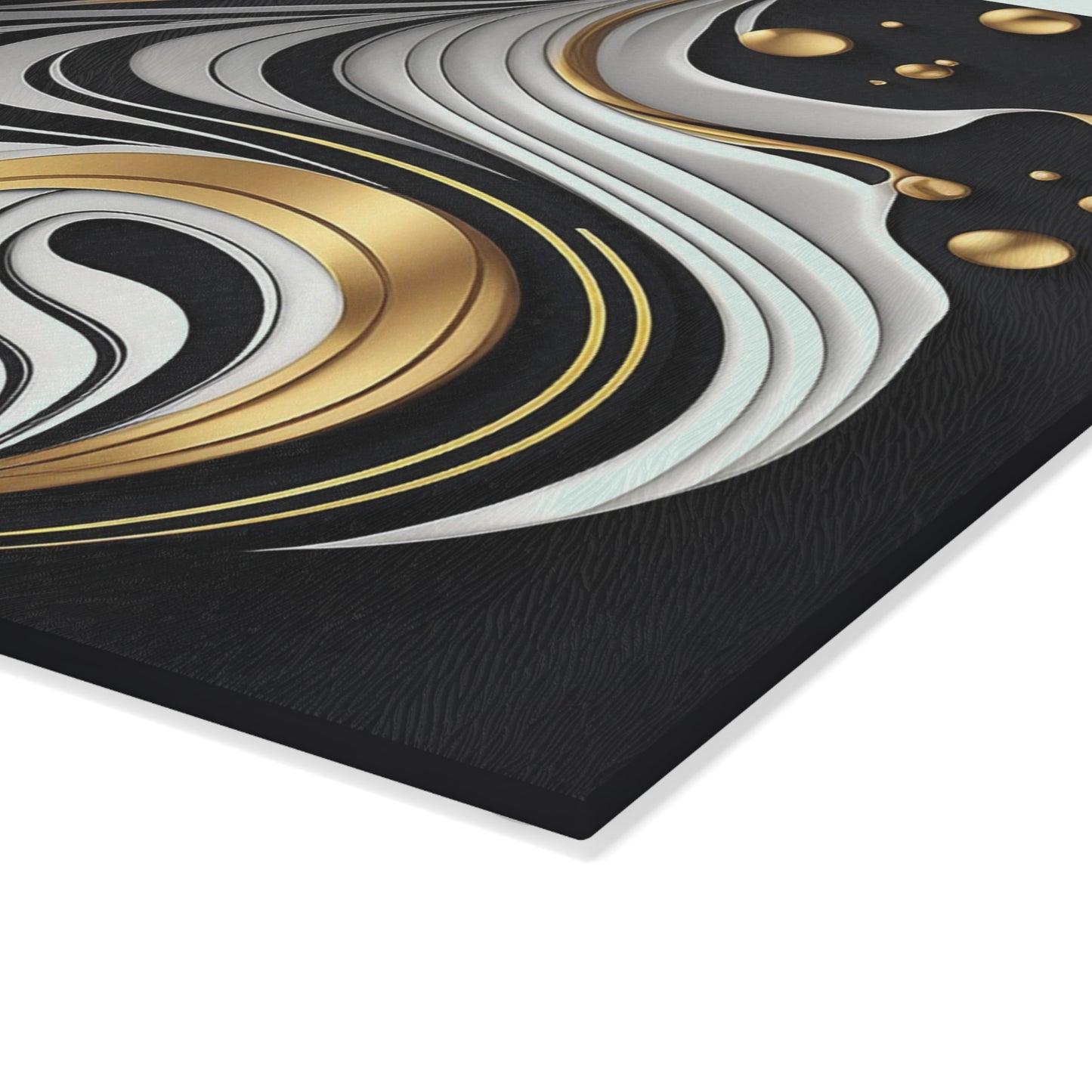 Elegant Abstract Glass Cutting Board, Modern Kitchen Decor, Housewarming Gift, Cooking Accessories, Unique Serving Tray