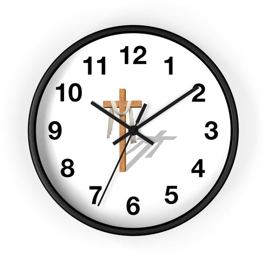 Faith-Inspired Wall Clock for Home Decor, Christian Gift, Religious Wall Art, Inspirational Timepiece, Perfect for Holidays and Celebrations