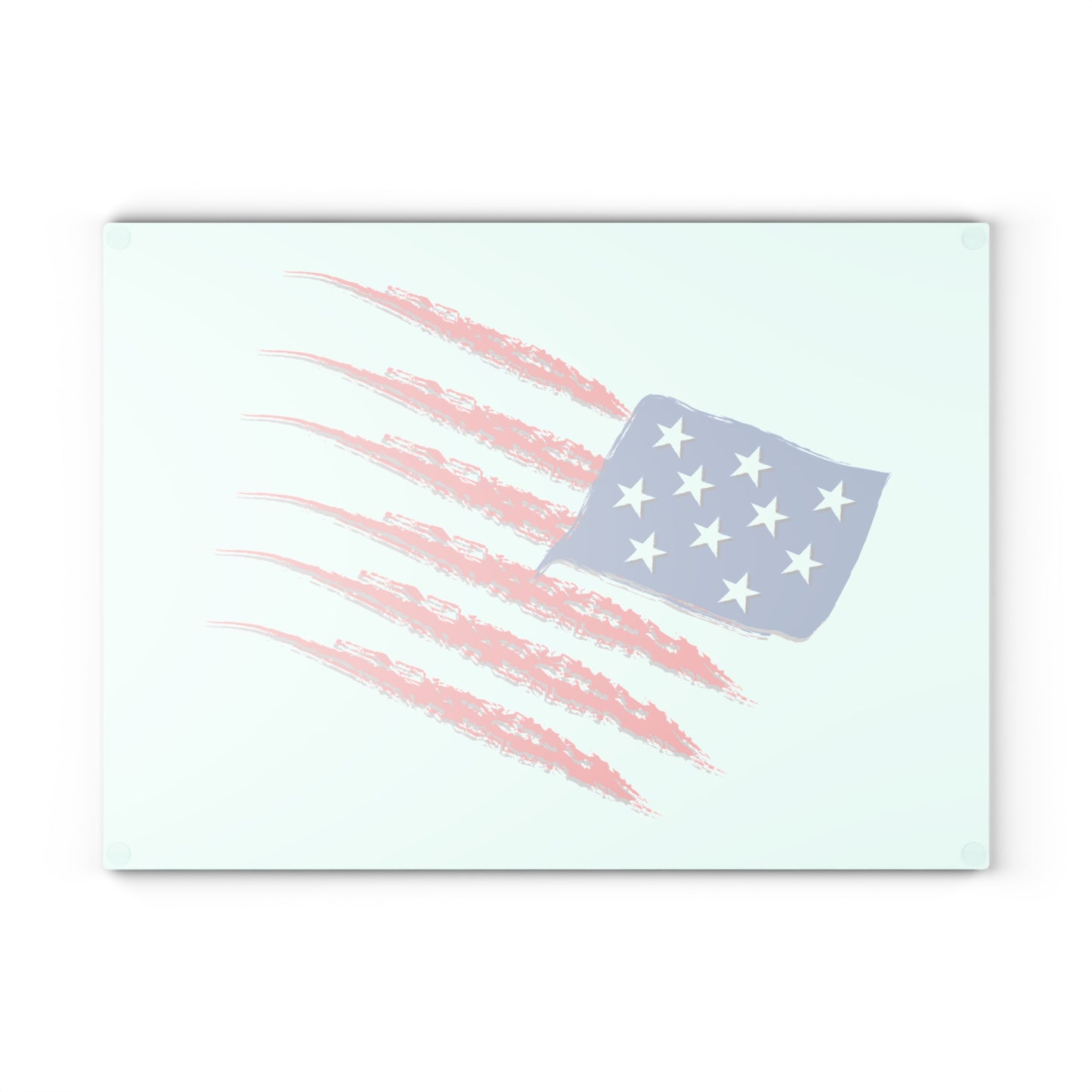 Patriotic Glass Cutting Board with American Flag Design, American Flag Kitchen Decor, BBQ Gift, Memorial Day, Independence Day, Unique [...]
