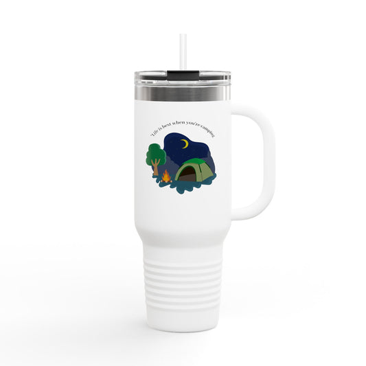 Insulated Travel Mug for Adventurers | 40oz Camping Coffee Mug, Travel Tumbler, Outdoor Drinkware, Gift for Hikers, Nature Lovers