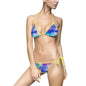 Vibrant Tie-Dye Bikini Set, Colorful Swimsuit, Summer Beachwear, Pool Party Essential, Ocean Vacation Swimwear