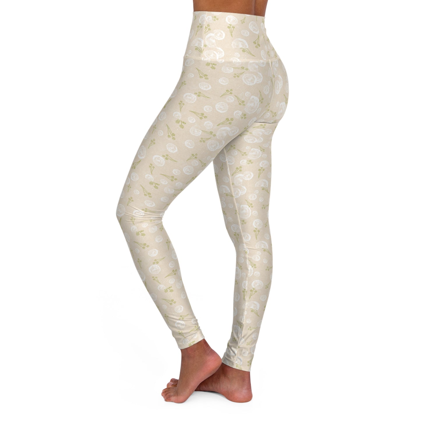 Botanical Print High Waisted Yoga Leggings, Perfect for Fitness, Athleisure, or Casual Wear: Floral Leggings, Activewear, Gifts for [...]