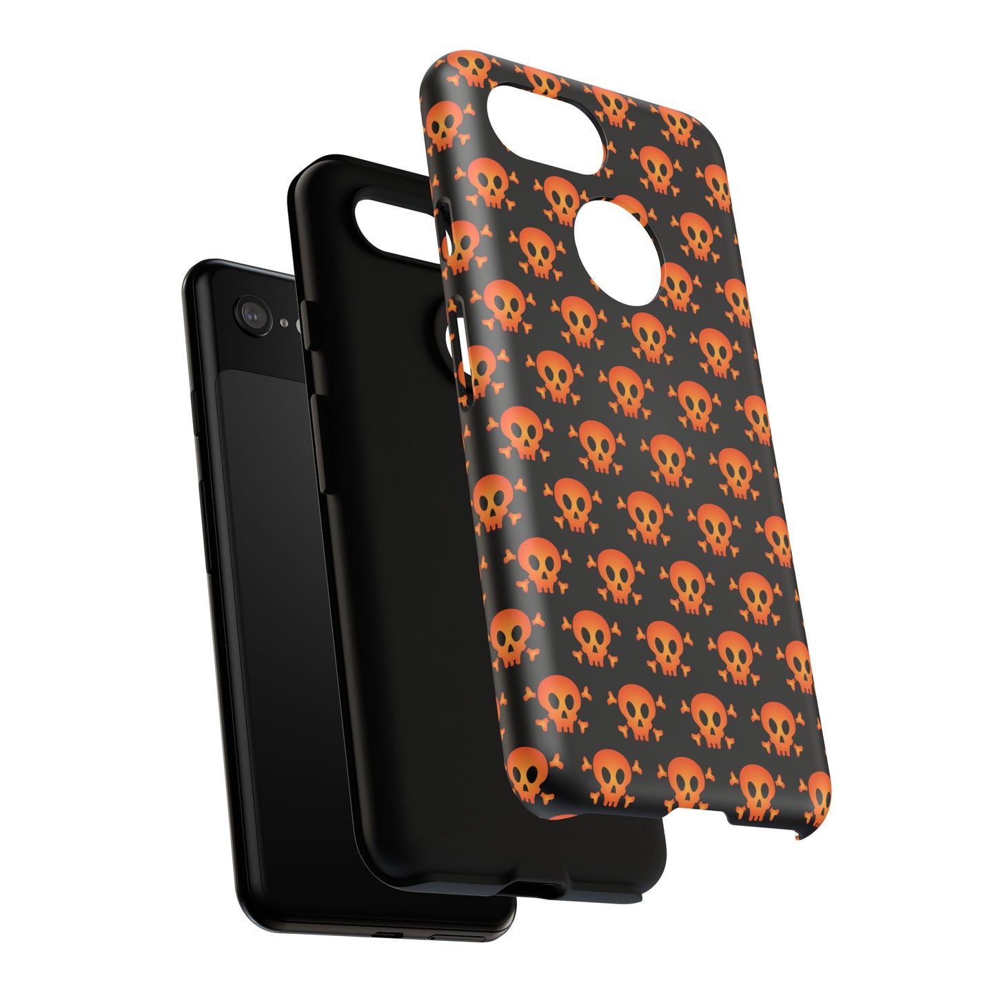 Halloween Skull Phone Case, Spooky Mobile Cover, Trick or Treat Accessory, Goth Gift, Skull Pattern Design