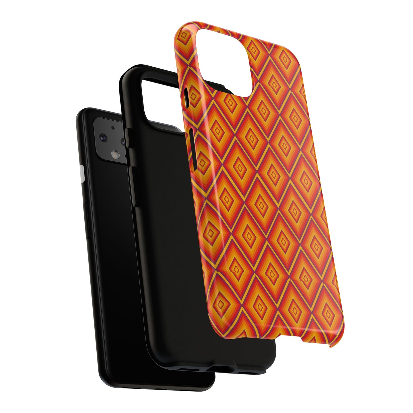 Geometric Phone Case, Tough Cases for Protection, Stylish Smartphone Cover, Vibrant Patterned Phone Accessory, Unique Gift Idea, [...]