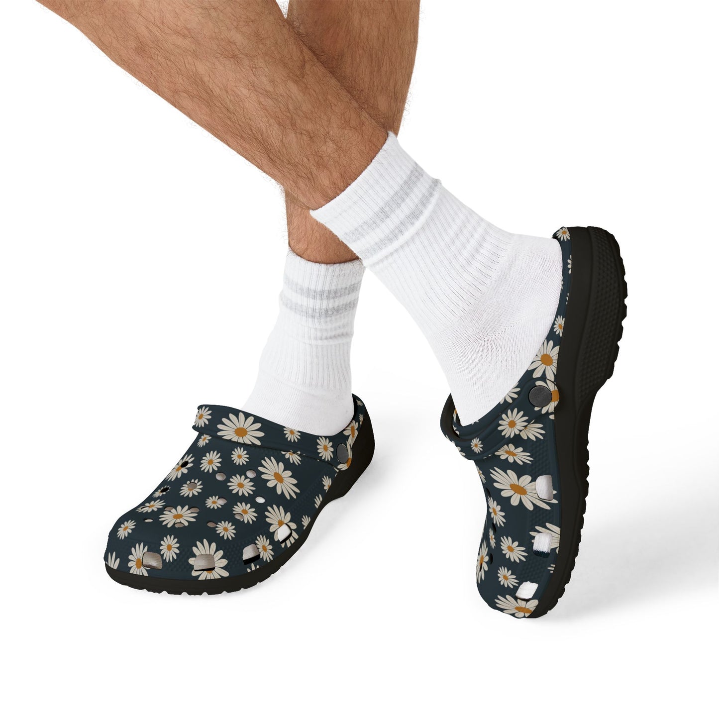 Daisy Print Foam Clogs/ Croc — Comfortable Floral Garden Shoes