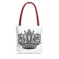 Crown Design Tote Bag, Royal Style Shopping Tote, Chic Grocery Bag, Gift for Her, Fashionable Accessories