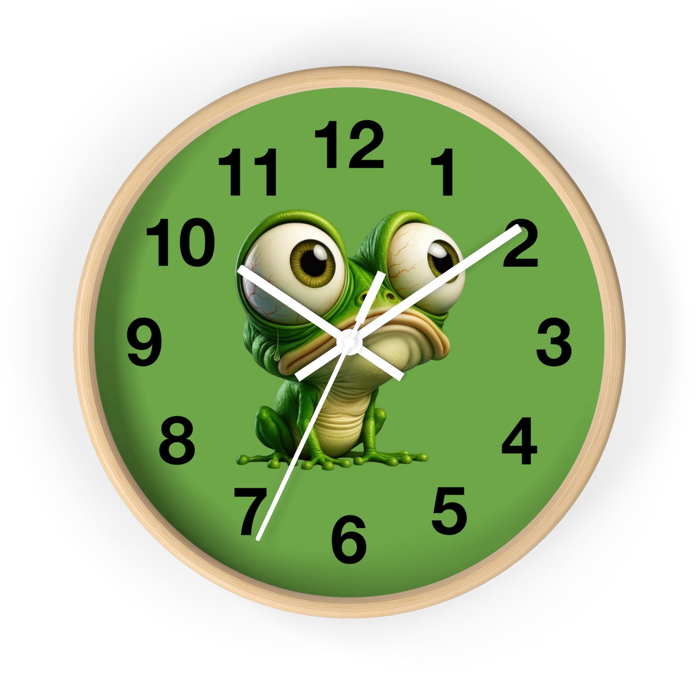 Whimsical Frog Wall Clock – Fun Home Decor, Office Accessories, Unique Gift for Kids, Animal-Themed Decoration, Quirky Timepiece