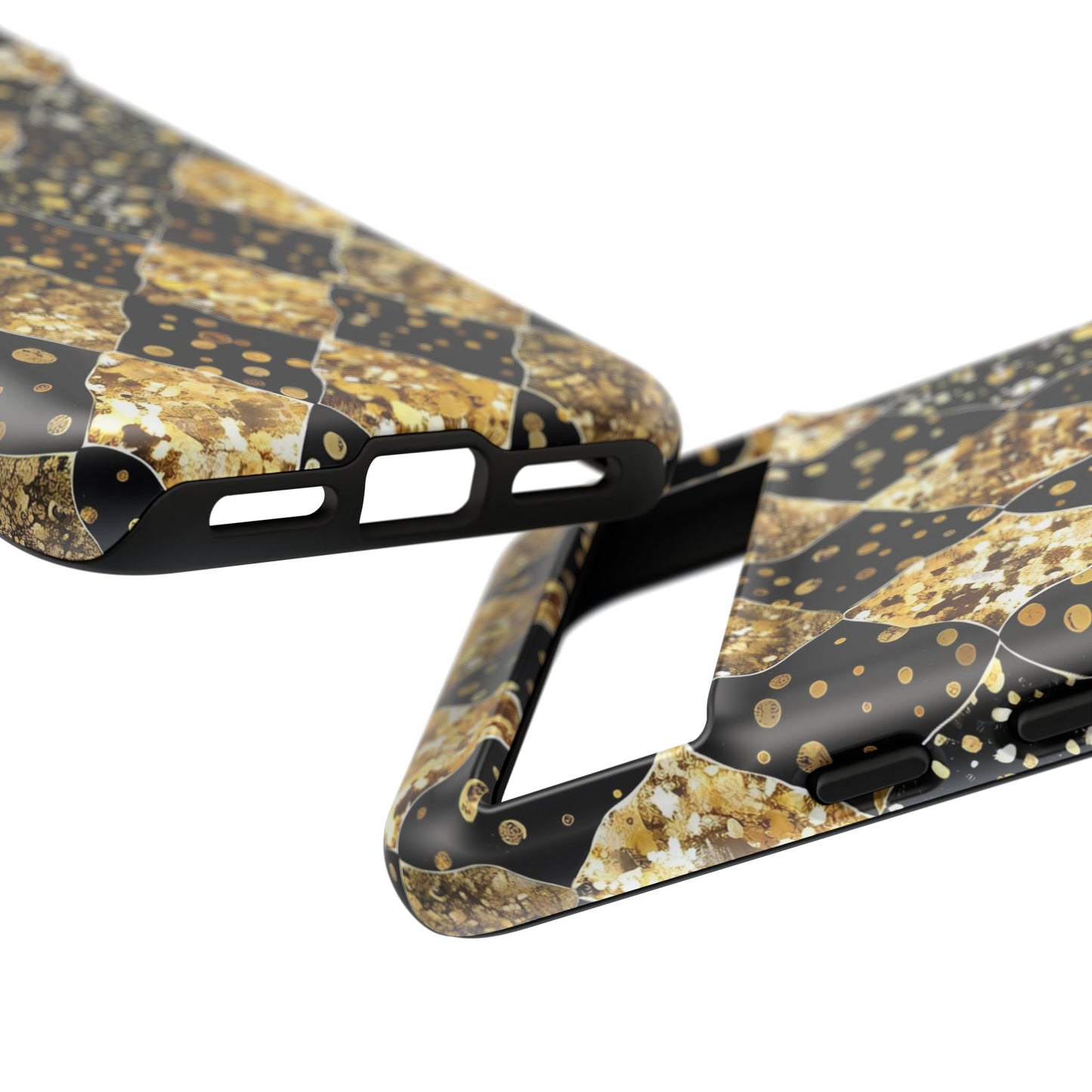 Elegant Gold & Black Phone Case for Tough Protection