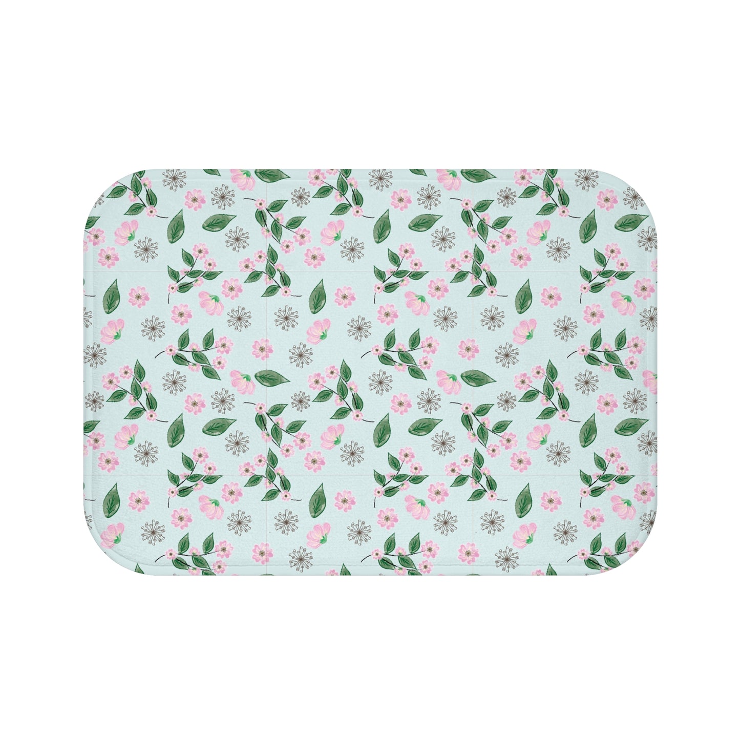Floral Bath Mat - Soft Home Decor, Bathroom Accessory, Flower Design, Spring Vibes, Gift for Her, Mat for Yoga