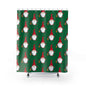 Christmas Gnome Shower Curtain — Festive Green Holiday Bathroom Decor