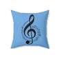 Musical Notes Pillow, Cozy Home Decor, Perfect Gift for Musicians, Music Lover's Room Accent, Unique Music Themed Pillow