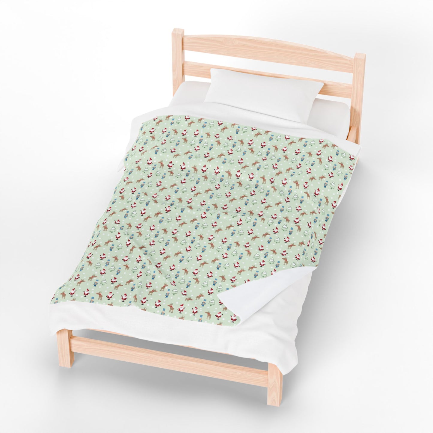 Cozy Velveteen Plush Blanket - Warm Throw, Soft Bedding, Gift for Home, Snuggly Decor, Holiday Comfort