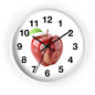Whimsical Apple Wall Clock, Fun Kids Decor, Nursery Wall Accent, Tick Tock, Gift for Children, Playful Home Decor, Educational Timer