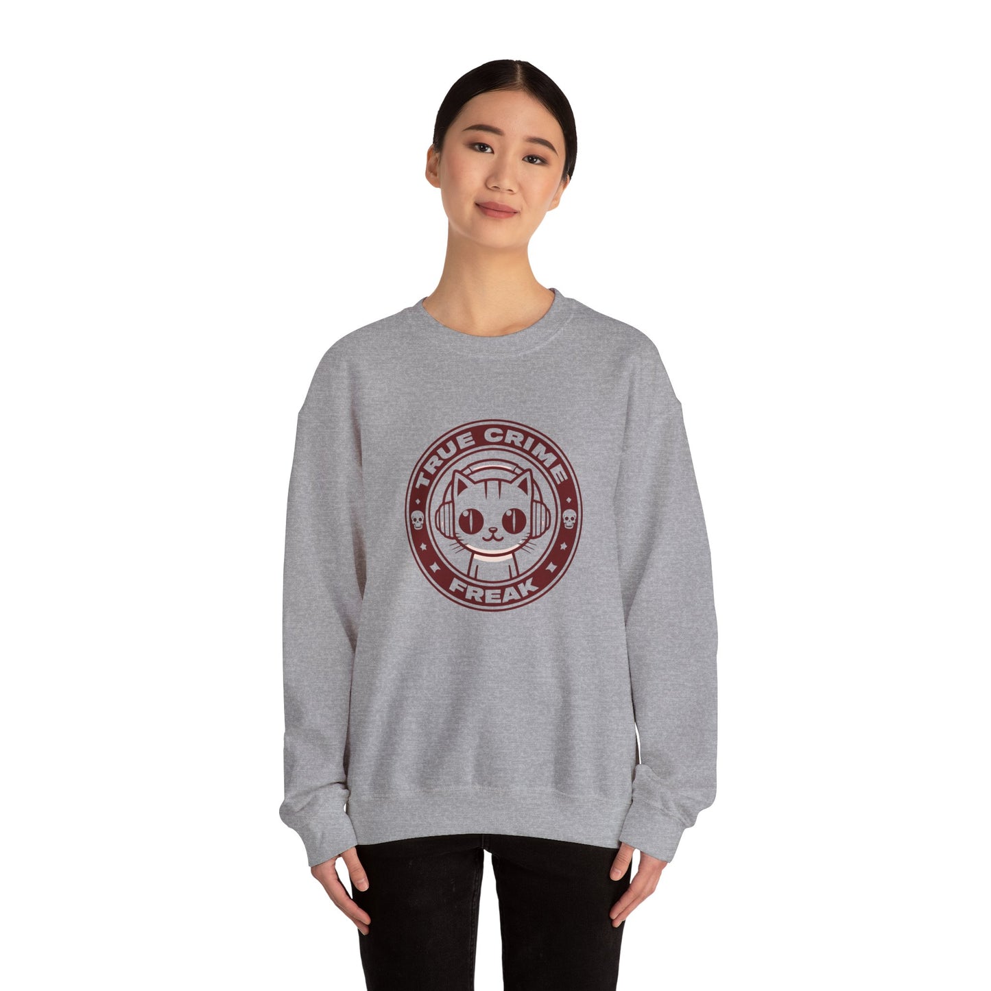True Crime Freak Cat Crewneck Sweatshirt