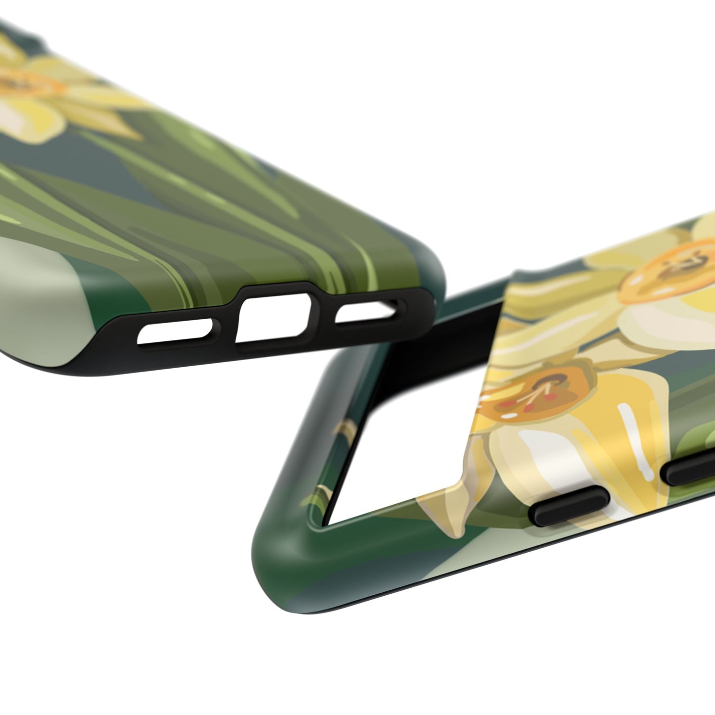 Floral Phone Case - Yellow Daffodil Design, Tough Phone Cover, Spring Decor, Floral Gift, Nature-Inspired Accessories