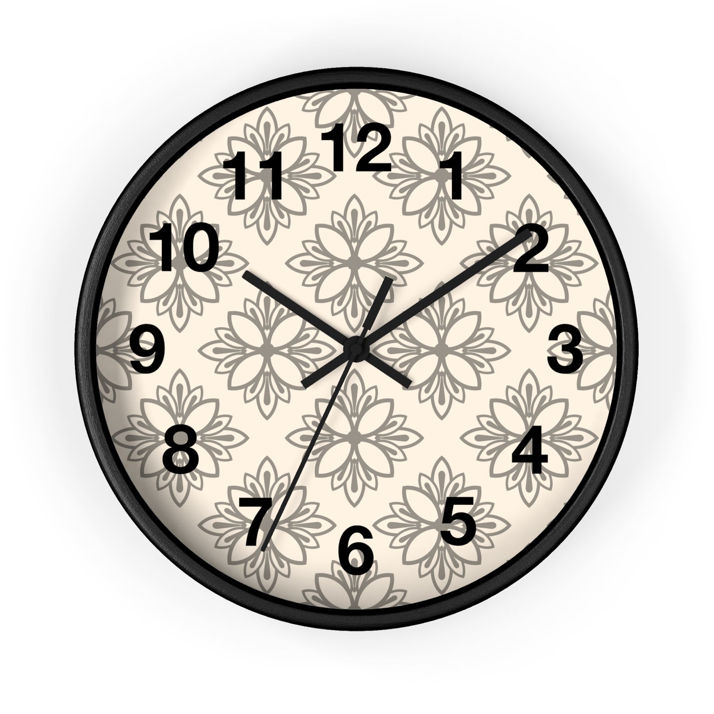 Elegant Floral Wall Clock - Home Decor, Modern Timepiece, Gift for Her, Office Decor, Living Room Accent