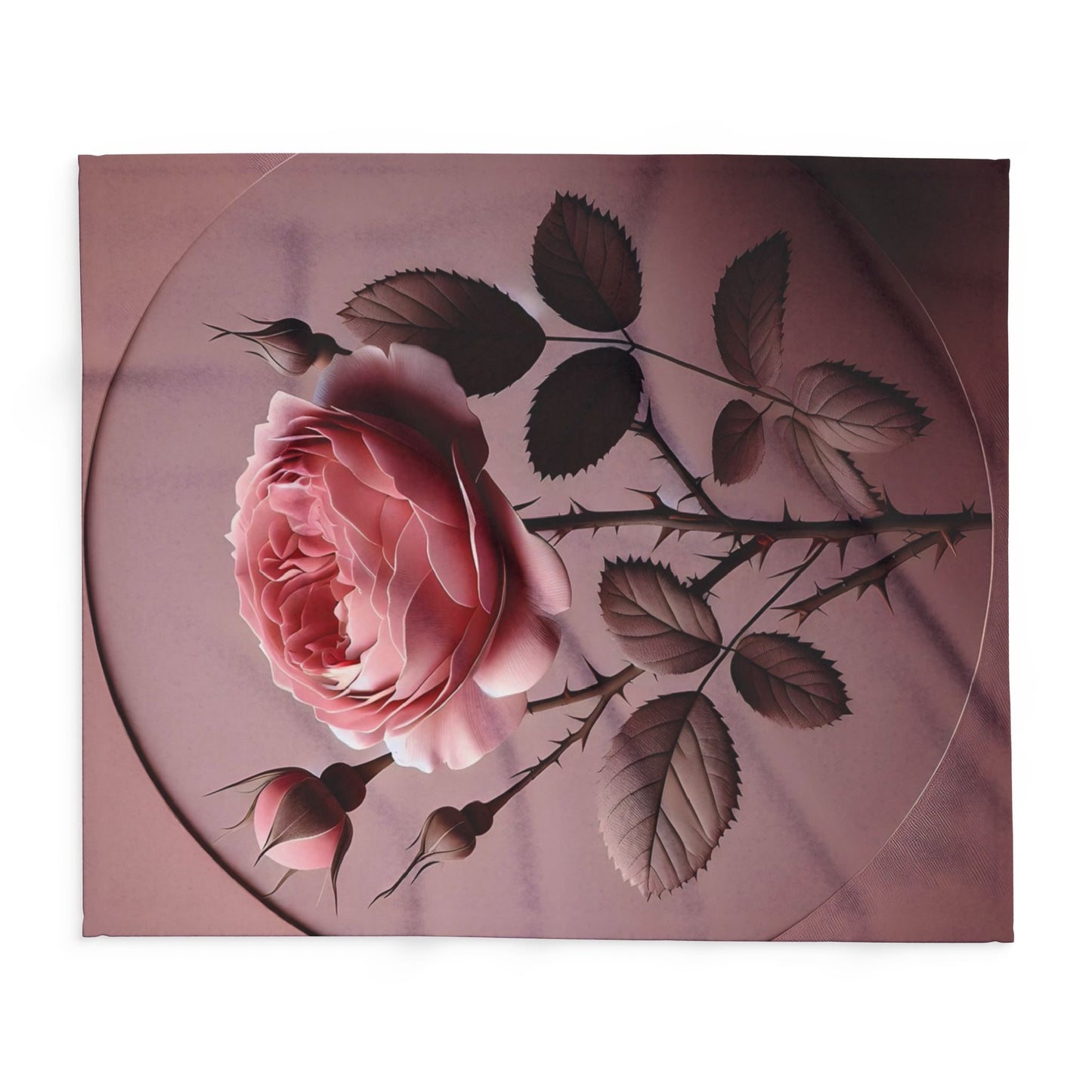 Elegant Rose Arctic Fleece Blanket - Cozy Home Decor, Floral Throw Blanket, Birthday Gift, Wedding Present, Living Room Accent