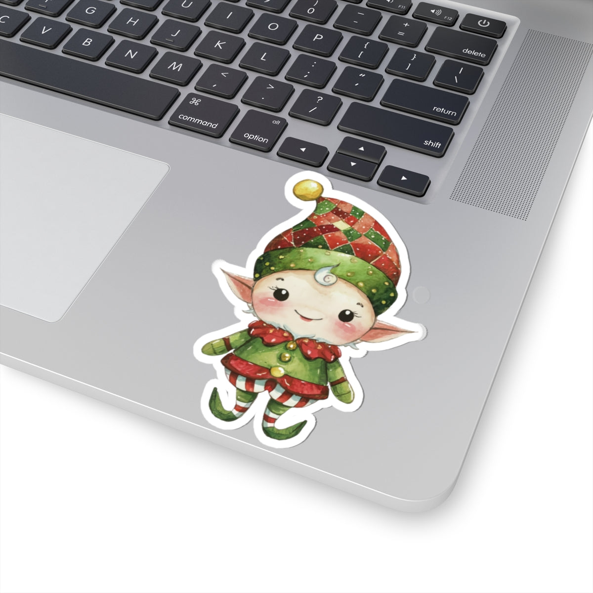 Adorable Christmas Elf Kiss-Cut Stickers, Holiday Decor, Cute Gift for Kids, Laptop or Planner Stickers, Fun Christmas Crafts