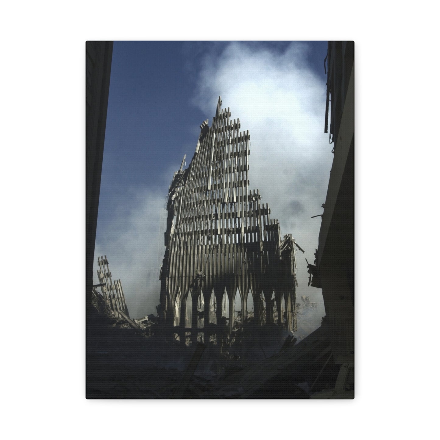 Matte Stretched Canvas - Ruined Cathedral Architectural Print