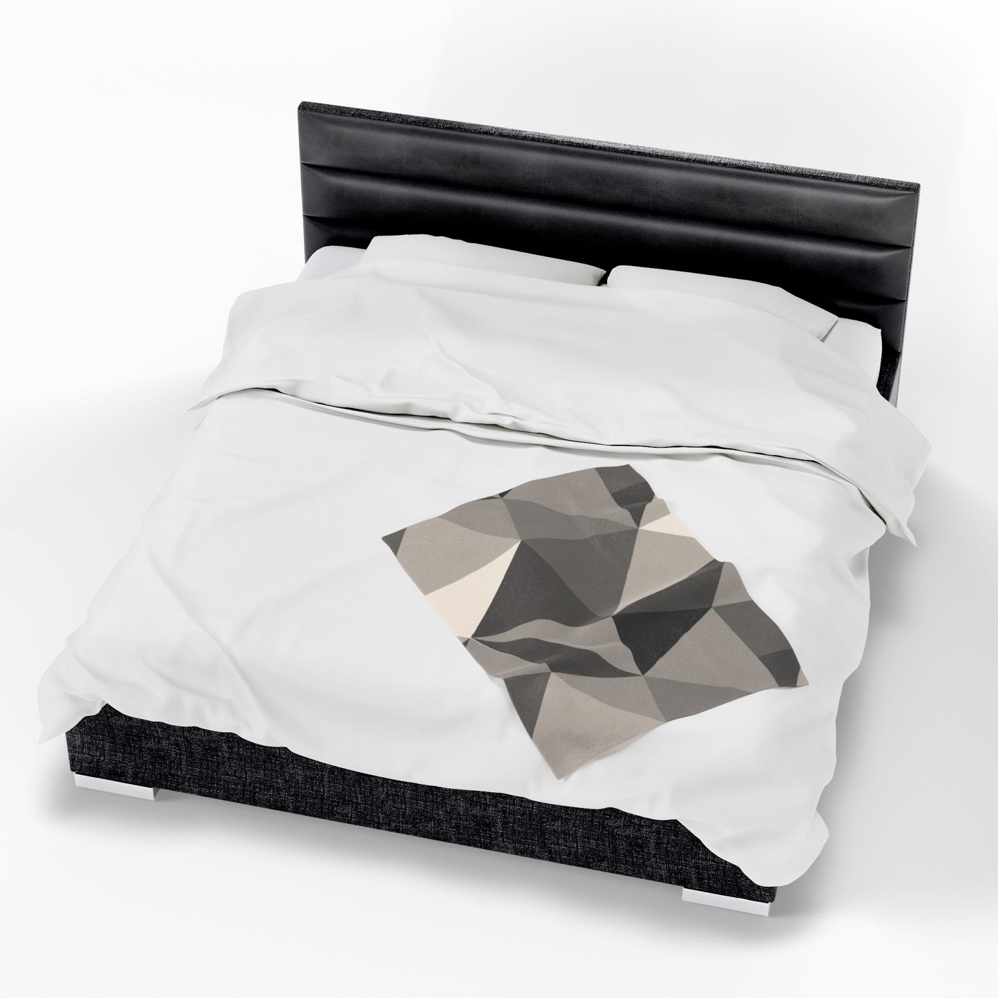 Cozy Geometric Velveteen Plush Blanket | Soft Throw for Home Decor, Gift for Homeowners, Minimalist Design, Perfect for Cozy Nights