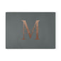 Personalized Glass Cutting Board with Elegant Initial Design, Kitchen Gift, Wedding Gift, Housewarming Gift, Custom Kitchen Decor
