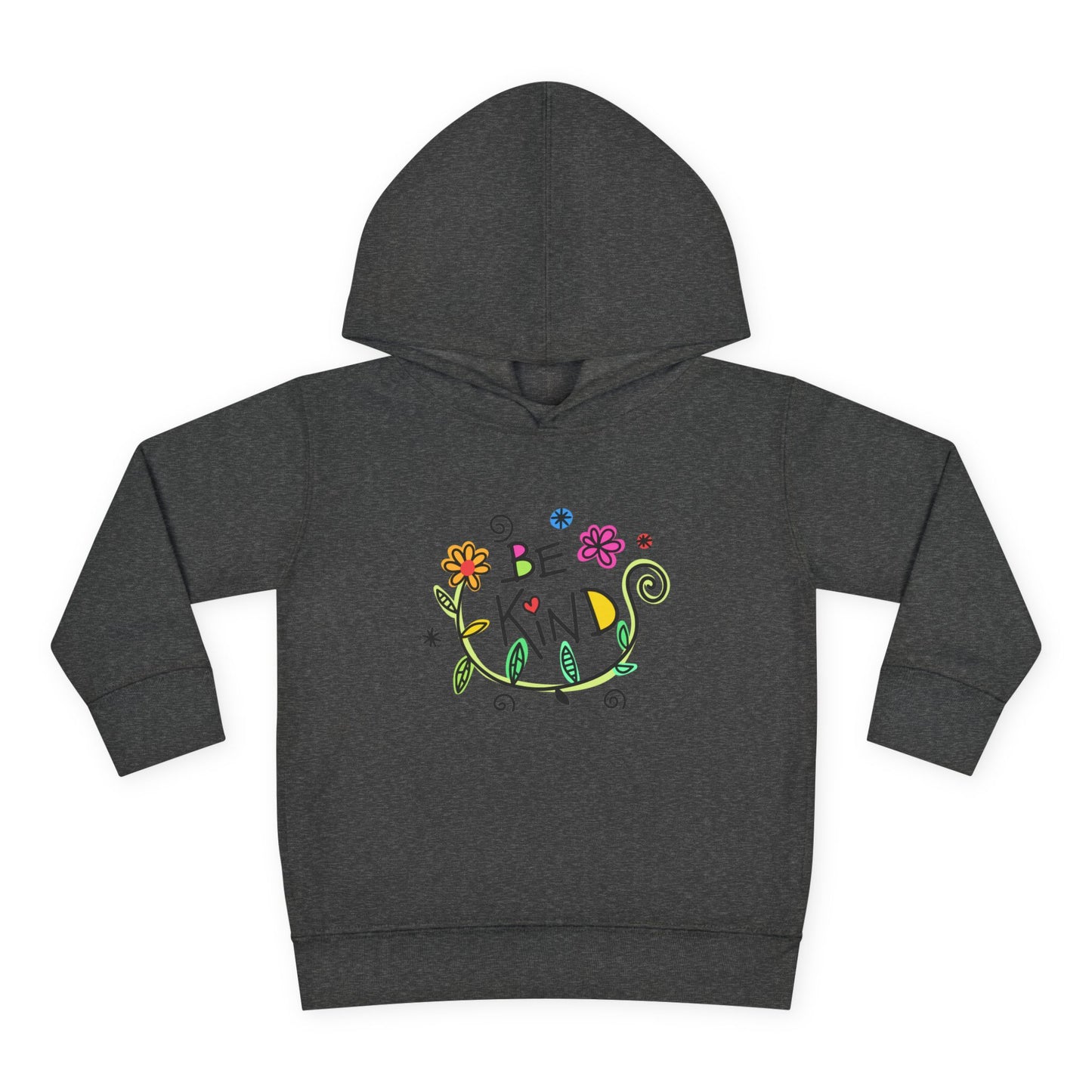 Toddler Fleece Hoodie - 'Be Kind' Floral Design, Cozy Kids Pullover, Cute Gift for Toddlers, Everyday Wear, Spring Outfit