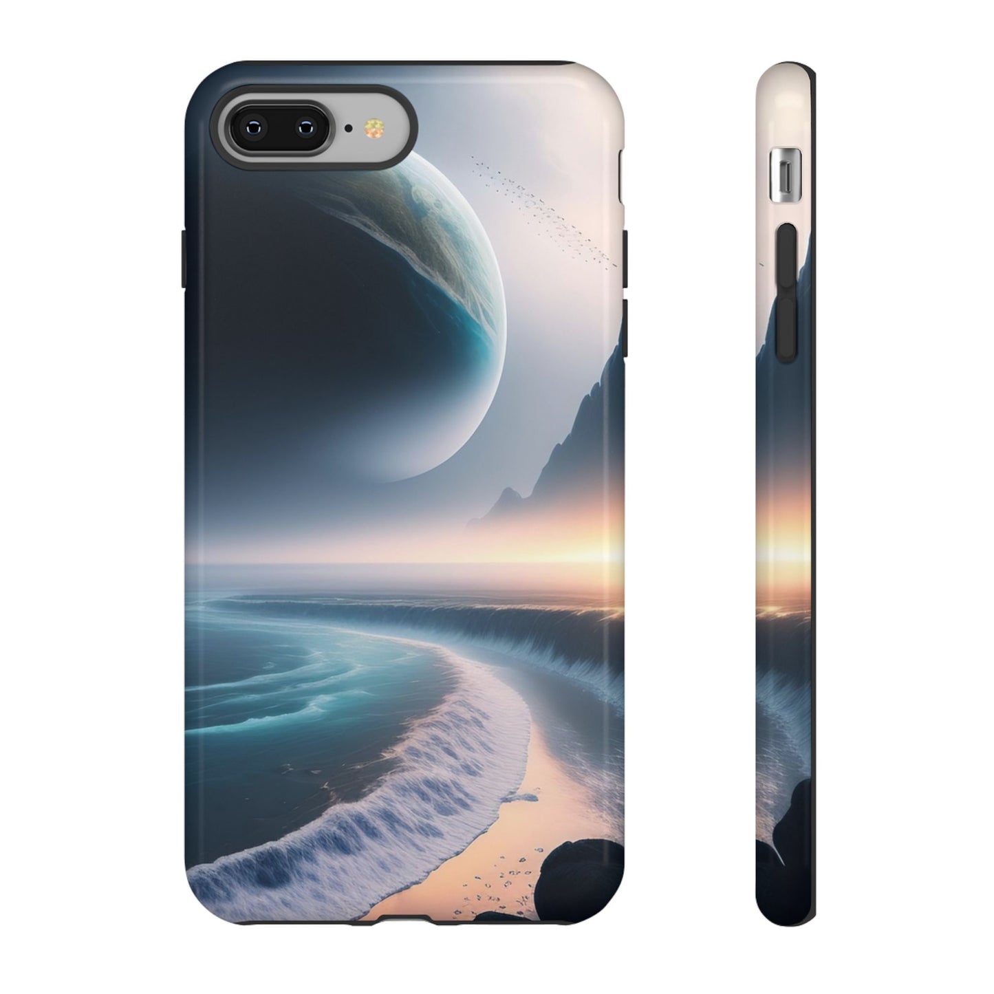 Galaxy Ocean Phone Case — Surreal Planet Beach Tough Case