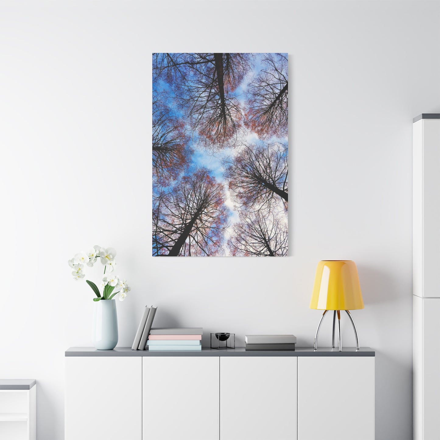 Winter Tree Canopy Matte Canvas Wall Art — Stretched 1.25"